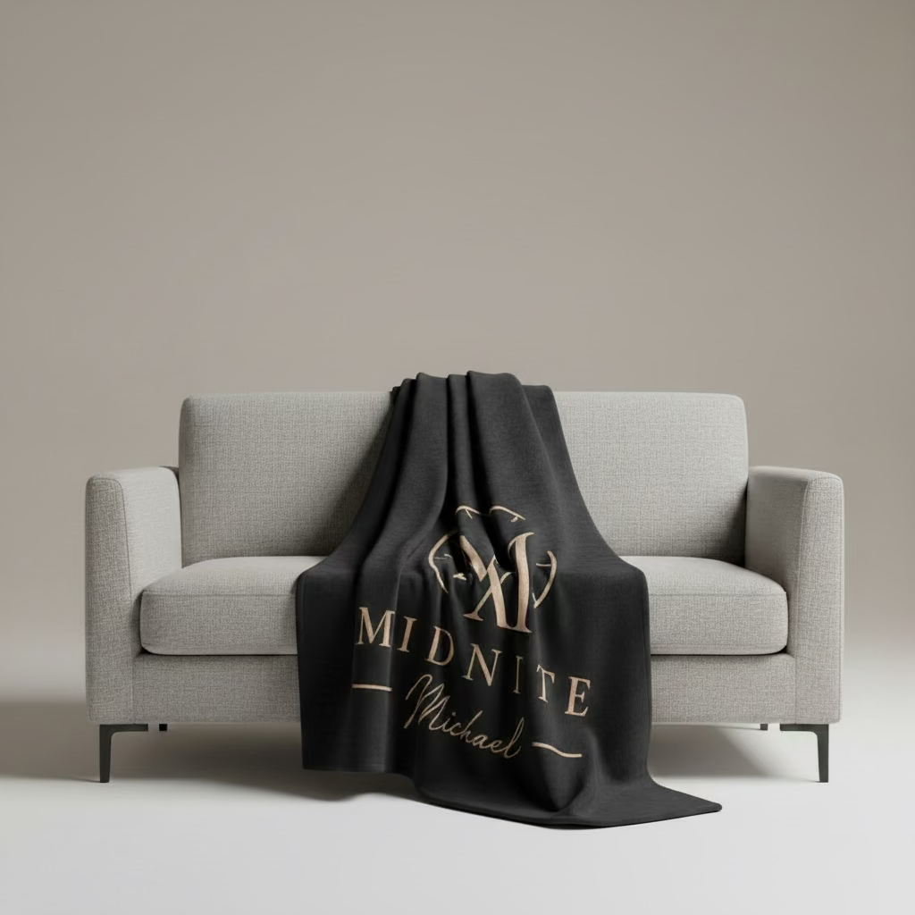 "Midnite Made Me Cozy" Travel Throw